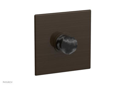Phylrich - Basic II Square Shower Plate & Marble Handle Trim Only