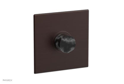 Phylrich - Basic II Square Shower Plate & Marble Handle Trim Only