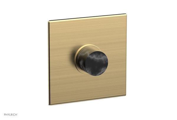 Phylrich - Basic II Square Shower Plate & Marble Handle Trim Only