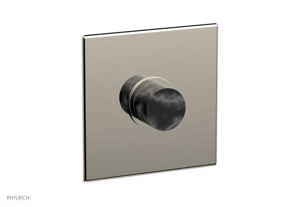 Phylrich - Basic II Square Shower Plate & Marble Handle Trim Only