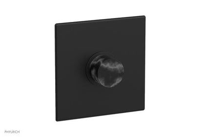 Phylrich - Basic II Square Shower Plate & Marble Handle Trim Only