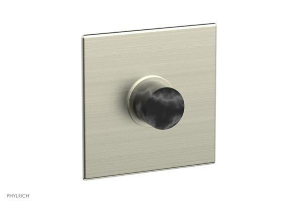 Phylrich - Basic II Square Shower Plate & Marble Handle Trim Only