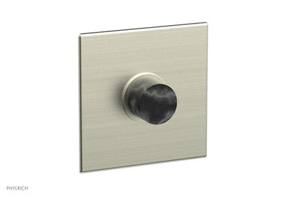 Phylrich - Basic II Square Shower Plate & Marble Handle Trim Only