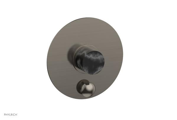 Phylrich - Basic II Pressure Balance Round Shower Plate w/ Diverter & Marble Handle Trim Only