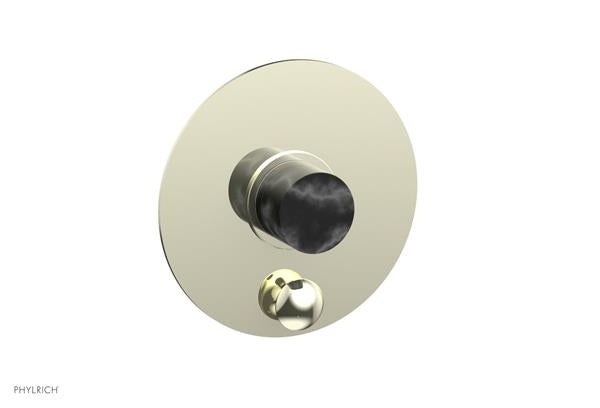 Phylrich - Basic II Pressure Balance Round Shower Plate w/ Diverter & Marble Handle Trim Only