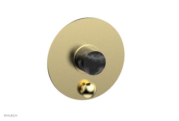 Phylrich - Basic II Pressure Balance Round Shower Plate w/ Diverter & Marble Handle Trim Only