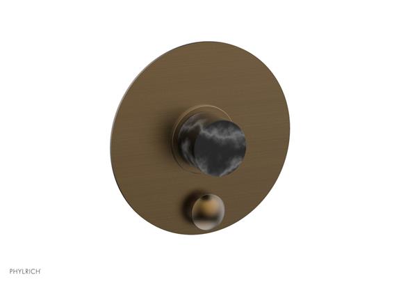 Phylrich - Basic II Pressure Balance Round Shower Plate w/ Diverter & Marble Handle Trim Only