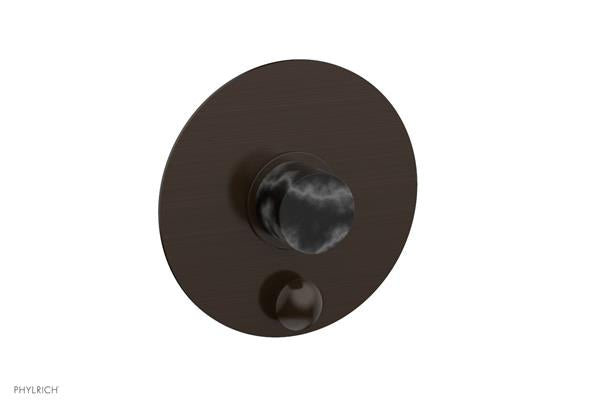 Phylrich - Basic II Pressure Balance Round Shower Plate w/ Diverter & Marble Handle Trim Only