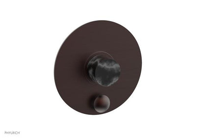 Phylrich - Basic II Pressure Balance Round Shower Plate w/ Diverter & Marble Handle Trim Only