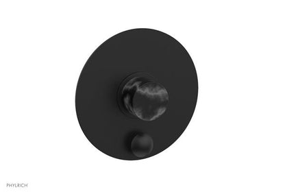 Phylrich - Basic II Pressure Balance Round Shower Plate w/ Diverter & Marble Handle Trim Only