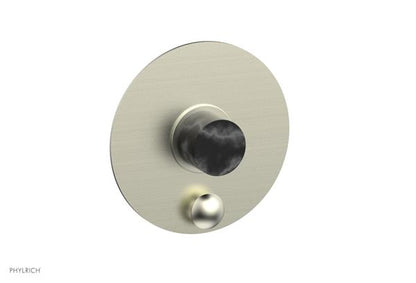 Phylrich - Basic II Pressure Balance Round Shower Plate w/ Diverter & Marble Handle Trim Only