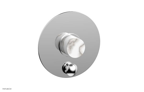 Phylrich - Basic II Pressure Balance Shower Plate With Diverter And Handle Trim Set - White Marble