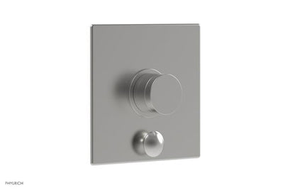 Phylrich - Basic II Pressure Balance Square Shower Plate w/ Diverter & Knurled Handle Trim Only