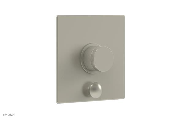 Phylrich - Basic II Pressure Balance Square Shower Plate w/ Diverter & Knurled Handle Trim Only