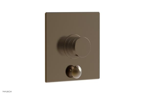 Phylrich - Basic II Pressure Balance Square Shower Plate w/ Diverter & Knurled Handle Trim Only