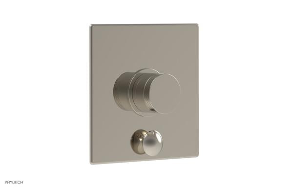 Phylrich - Basic II Pressure Balance Square Shower Plate w/ Diverter & Knurled Handle Trim Only