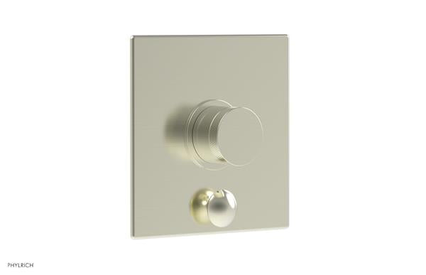 Phylrich - Basic II Pressure Balance Square Shower Plate w/ Diverter & Knurled Handle Trim Only