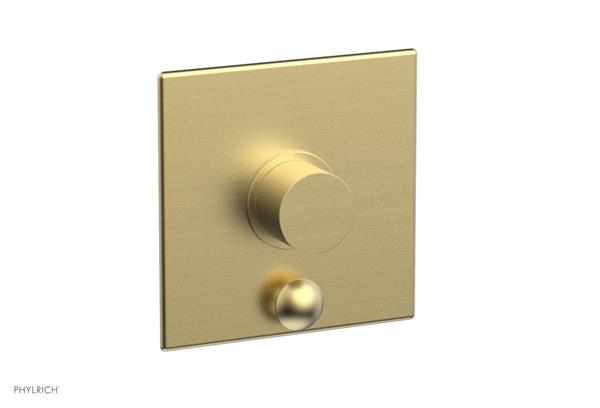 Phylrich - Basic II Pressure Balance Square Shower Plate w/ Diverter & Smooth Handle Trim Only