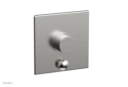 Phylrich - Basic II Pressure Balance Square Shower Plate w/ Diverter & Smooth Handle Trim Only