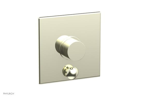 Phylrich - Basic II Pressure Balance Square Shower Plate w/ Diverter & Smooth Handle Trim Only