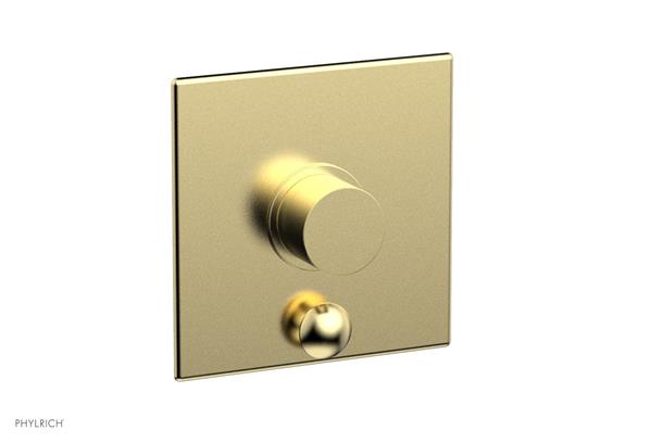 Phylrich - Basic II Pressure Balance Square Shower Plate w/ Diverter & Smooth Handle Trim Only