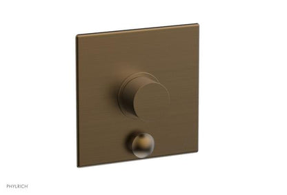 Phylrich - Basic II Pressure Balance Square Shower Plate w/ Diverter & Smooth Handle Trim Only
