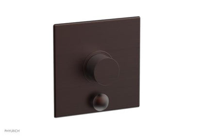 Phylrich - Basic II Pressure Balance Square Shower Plate w/ Diverter & Smooth Handle Trim Only