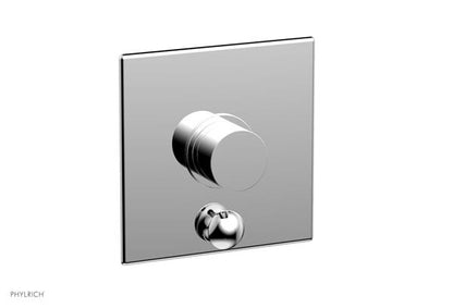 Phylrich - Basic II Pressure Balance Square Shower Plate w/ Diverter & Smooth Handle Trim Only