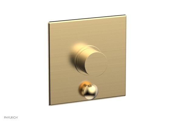 Phylrich - Basic II Pressure Balance Square Shower Plate w/ Diverter & Smooth Handle Trim Only
