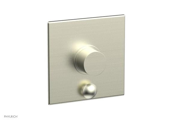 Phylrich - Basic II Pressure Balance Square Shower Plate w/ Diverter & Smooth Handle Trim Only