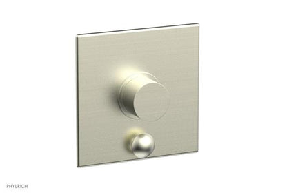 Phylrich - Basic II Pressure Balance Square Shower Plate w/ Diverter & Smooth Handle Trim Only