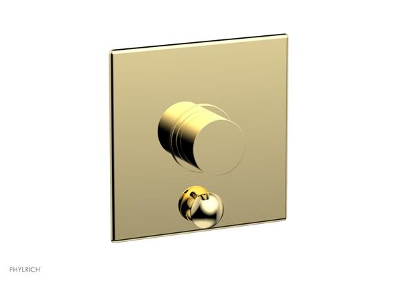 Phylrich - Basic II Pressure Balance Square Shower Plate w/ Diverter & Smooth Handle Trim Only