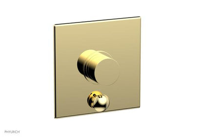 Phylrich - Basic II Pressure Balance Square Shower Plate w/ Diverter & Smooth Handle Trim Only