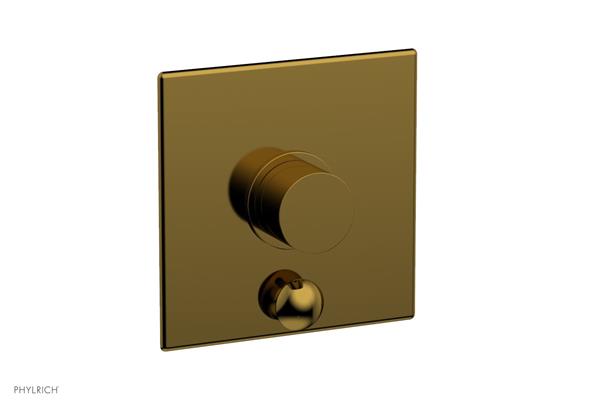 Phylrich - Basic II Pressure Balance Square Shower Plate w/ Diverter & Smooth Handle Trim Only