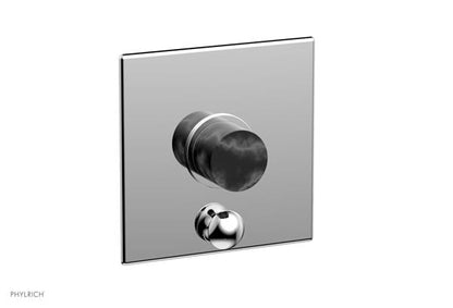Phylrich - Basic II Pressure Balance Square Shower Plate w/ Diverter & Marble Handle Trim Only