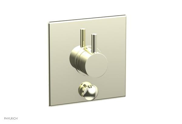 Phylrich - Basic II Pressure Balance Square Shower Plate w/ Diverter & Lever Handle Trim Only