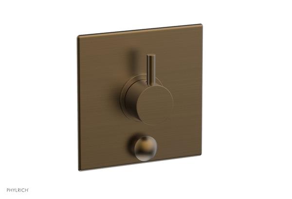 Phylrich - Basic II Pressure Balance Square Shower Plate w/ Diverter & Lever Handle Trim Only