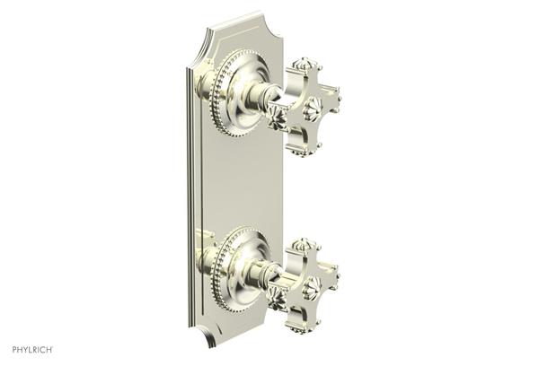 Phylrich - Marvelle 1/2 Inch Mini Thermostatic Valve with Volume Control or Diverter - Cross Handle