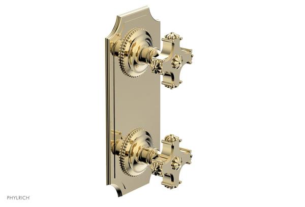 Phylrich - Marvelle 1/2 Inch Mini Thermostatic Valve with Volume Control or Diverter - Cross Handle