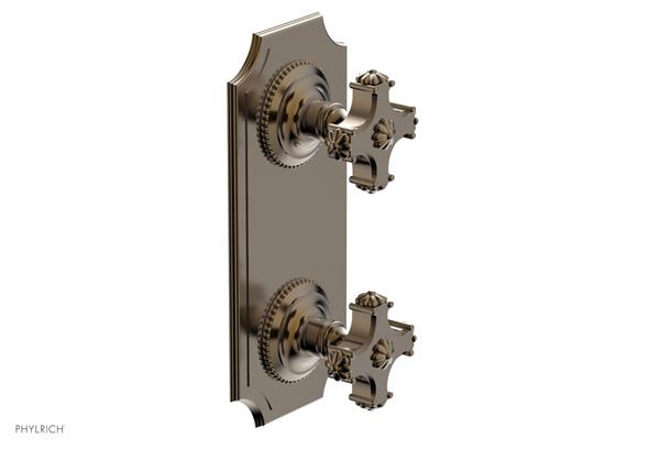 Phylrich - Marvelle 1/2 Inch Mini Thermostatic Valve with Volume Control or Diverter - Cross Handle
