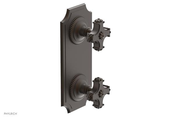 Phylrich - Marvelle 1/2 Inch Mini Thermostatic Valve with Volume Control or Diverter - Cross Handle