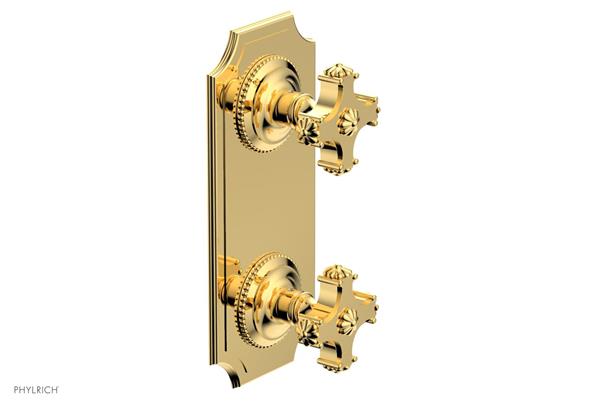 Phylrich - Marvelle 1/2 Inch Mini Thermostatic Valve with Volume Control or Diverter - Cross Handle