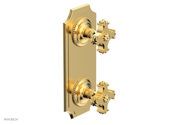 Phylrich - Marvelle 1/2 Inch Mini Thermostatic Valve with Volume Control or Diverter - Cross Handle