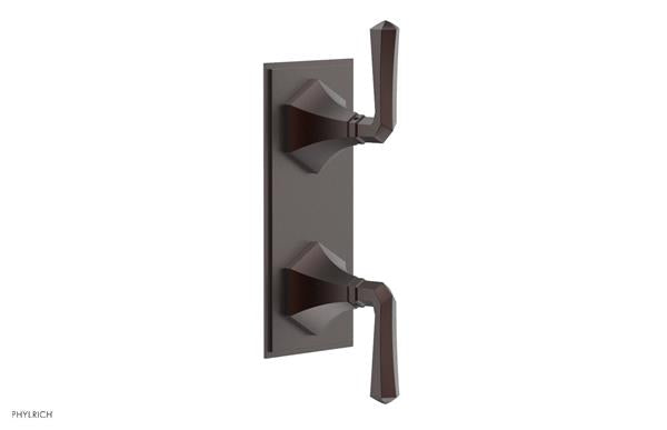 Phylrich - Le Verre & La Crosse Thermostatic Valve with Volume Control or Diverter - Lever Handles