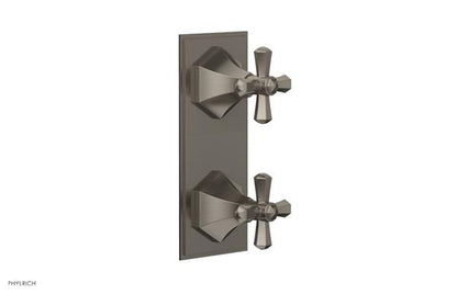 Phylrich - Le Verre & La Crosse Thermostatic Valve with Volume Control or Diverter - Cross Handles