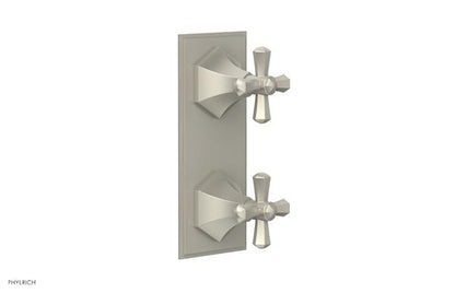 Phylrich - Le Verre & La Crosse Thermostatic Valve with Volume Control or Diverter - Cross Handles