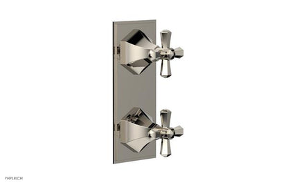 Phylrich - Le Verre & La Crosse Thermostatic Valve with Volume Control or Diverter - Cross Handles