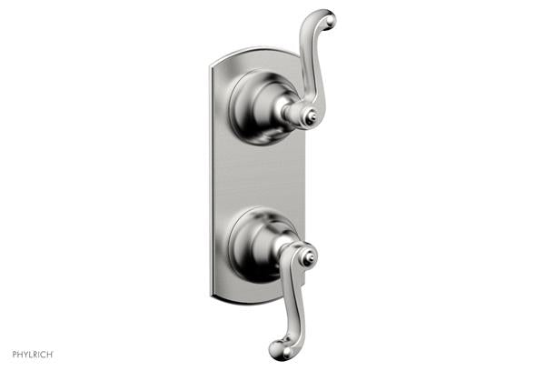Phylrich - Revere & Savannah 1/2 Inch Thermostatic Valve with Volume Control or Diverter - Curved Lever Handle