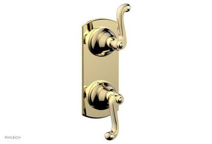 Phylrich - Revere & Savannah 1/2 Inch Thermostatic Valve with Volume Control or Diverter - Curved Lever Handle