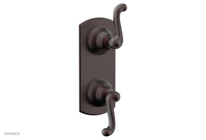 Phylrich - Revere & Savannah 1/2 Inch Thermostatic Valve with Volume Control or Diverter - Curved Lever Handle